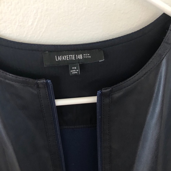 Lafayette 148 Blue short sleeve jacket, PS. - Picture 3 of 5